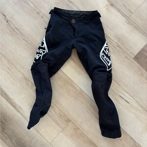 Troy Lee Designs Black motocross/ BMX Pants with White Logo Y18